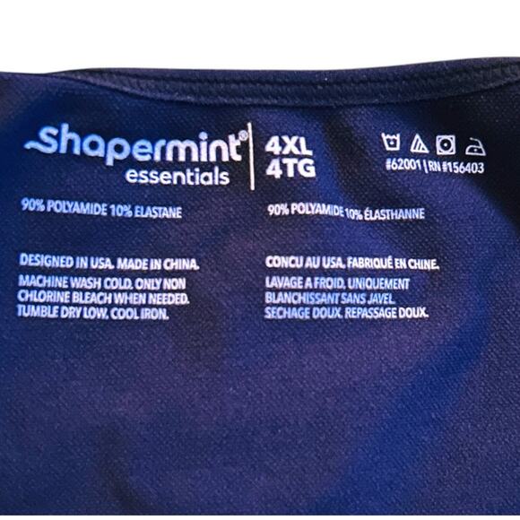2 Shapermint Essentials Cami Tops 4XL Blue And Black Scoop Neck Never Worn - Picture 8 of 10